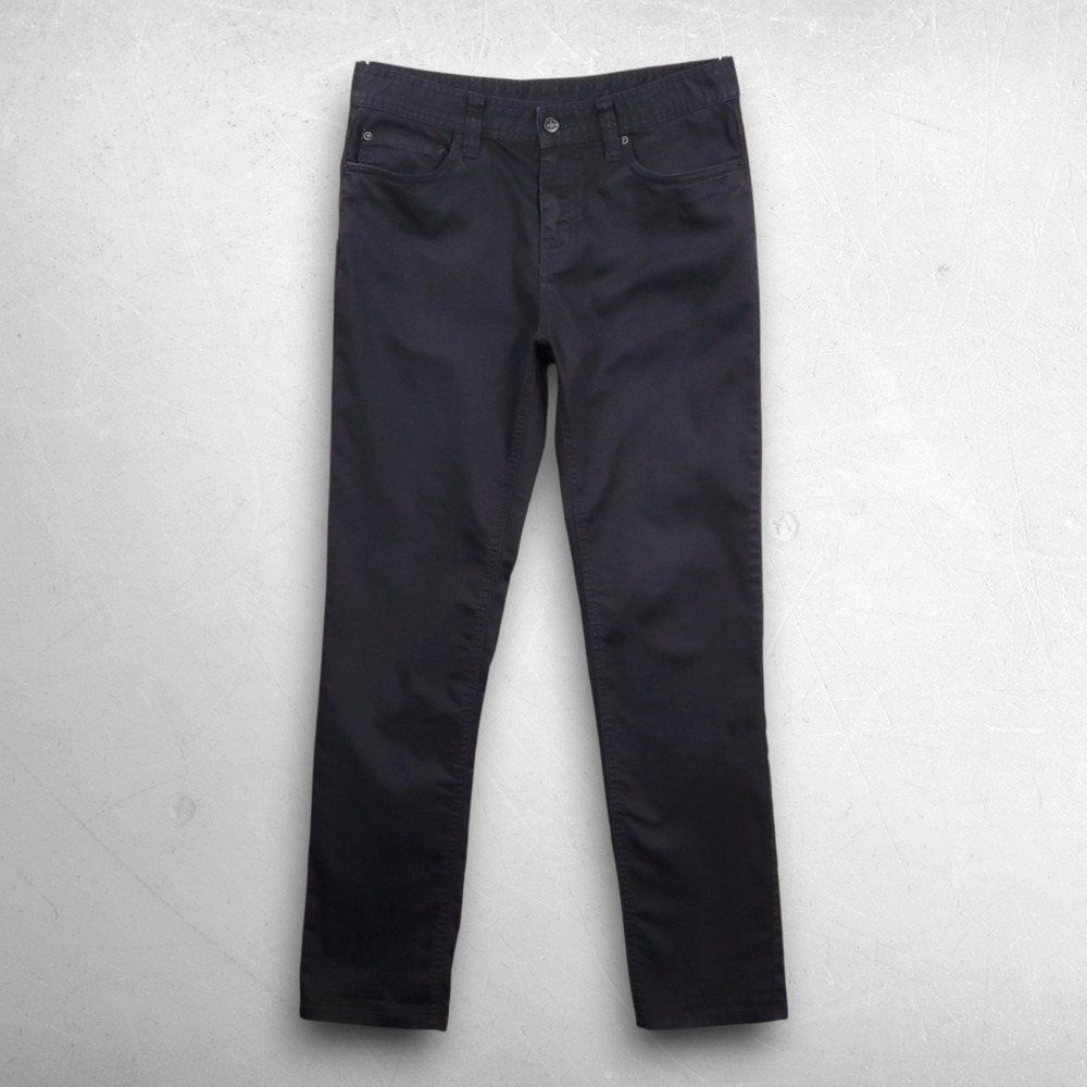 prAna Bridger Slim Fit Jeans Men 31 Black Stretch Organic Cotton Gorpcore Casual